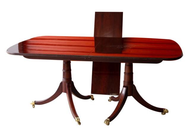 Stickley Mahogany Double Pedestal Dining Table (1 of 8)
