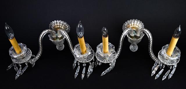 Pair 2-Arm Crystal Sconces (1 of 10)