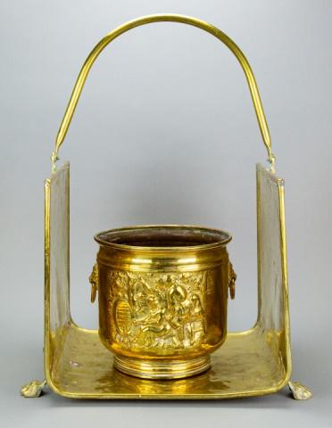 English Regency Brass Can & Fire Wood Holder (1 of 6)