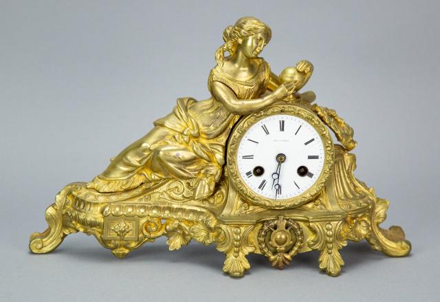Antique Gilt Bronze Rex A Paris Ormolu Clock (1 of 6)