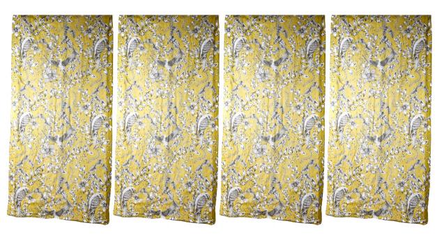 4 Panels Custom Made Designer Chintz Lined Drapes (1 of 10)