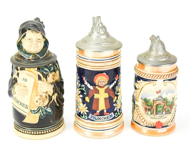 3 German Steins By J Reinemann & Wekara (1 of 8)