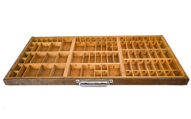 Vintage Unfinished Pine Printers Tray (1 of 8)