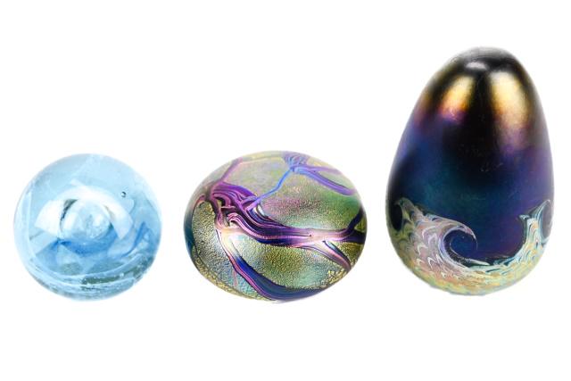 3 Art Glass Paperweights (1 of 7)