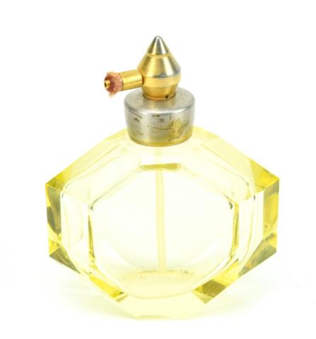 Antique Art Deco Uranium Glass Perfume Bottle (1 of 9)