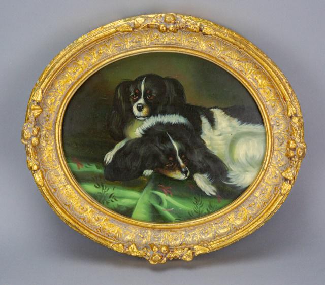 Carl Suhrlandt Framed Oil on Board Pair Spaniels (1 of 6)