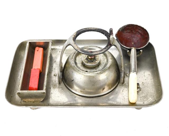 Antique Aluminum Letter Seal Wax Burner (1 of 7)