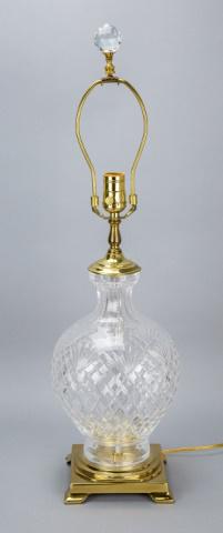 Royal Brierley Cut Crystal and Brass Table Lamp (1 of 5)