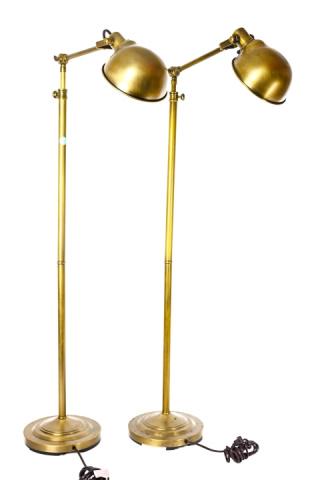 Pair Portable Luminaire Brass Standing Lamps (1 of 7)