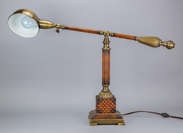Plantation Style Adjustable Arm Lamp Brass (1 of 6)