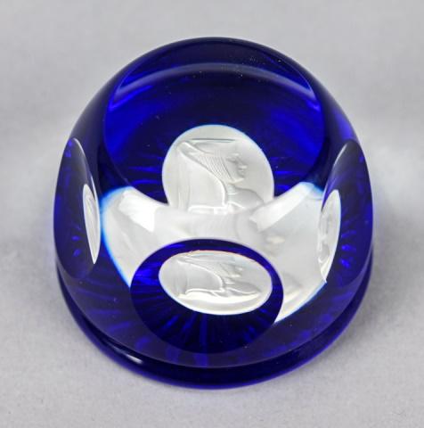 Sister Berta Hummel Visage Crystal Paperweight: Sister Berta Hummel Visage Crystal Paperweight France by Schmidt Crystal Numbered 2932/4000. 2 inches x 3 inches in diameter.