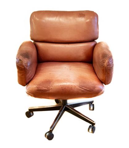 Chrome and Leather Desk Chair (1 of 5)