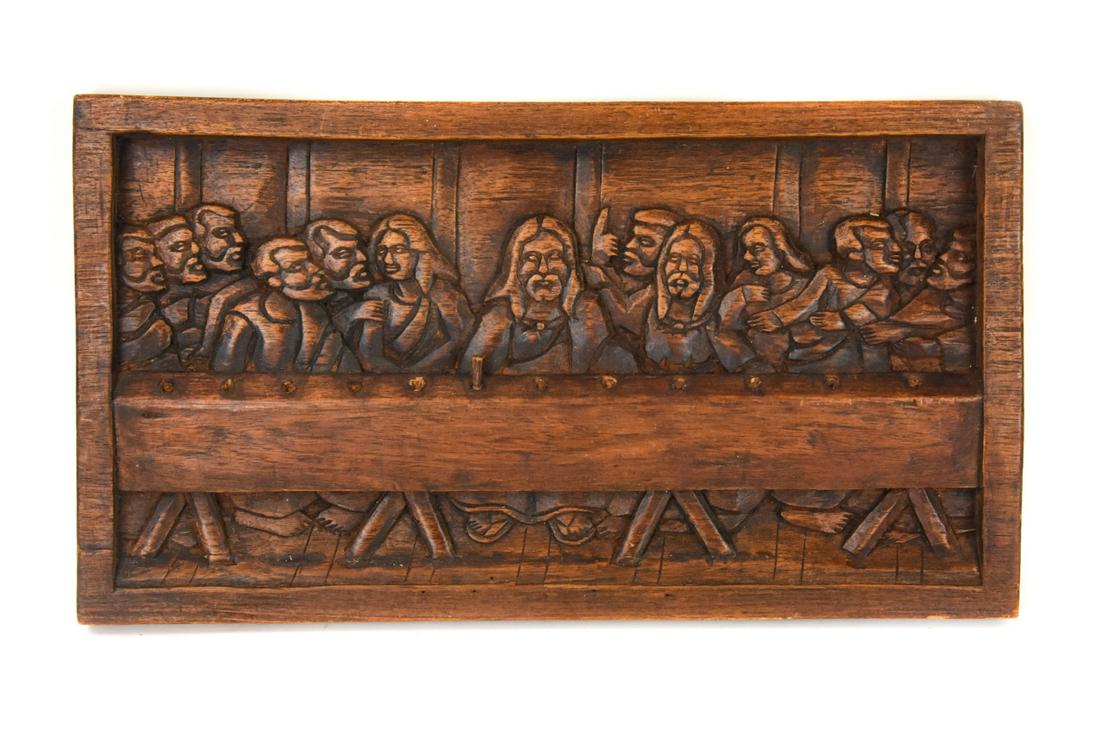 Craftsman Made Hand Carved Last Supper Depiction (1 of 7)