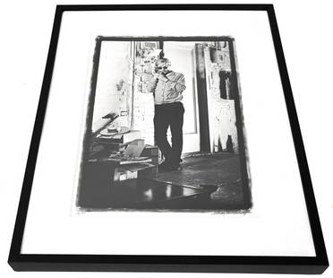 William John Kennedy Photo Warhol Factory #1/4: William John Kennedy (American 1930-2021) Black and White Photograph 1964 Warhol Factory Telephone Suite New York City #1 of 4 in Series. Printed in 2010 and numbered 16/60. Signed by the artist in pe