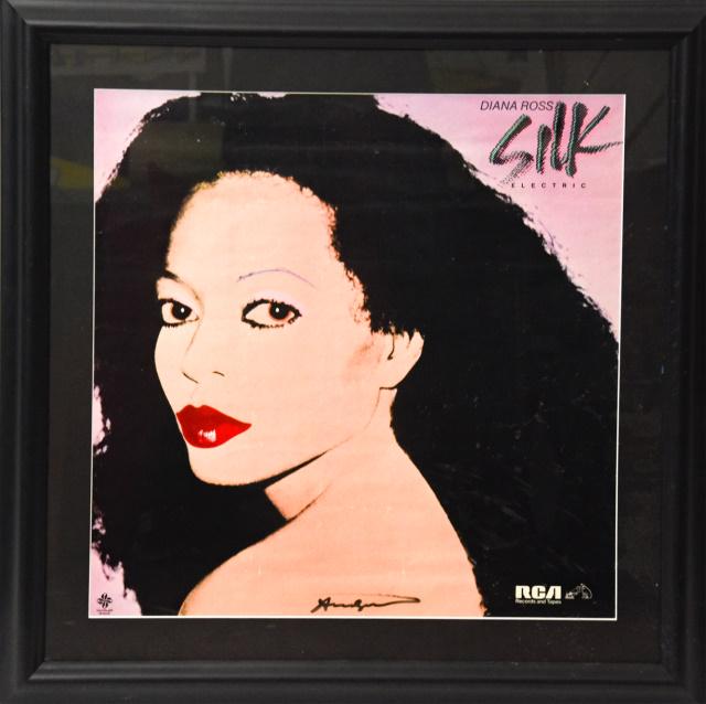 Signed Andy Warhol Diana Ross Silk Electric Poster (1 of 10)