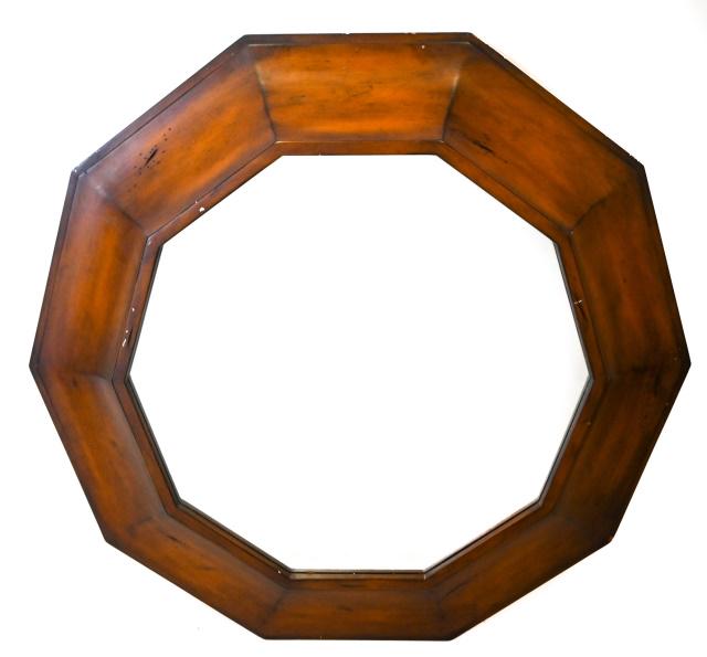 Large Decagon Beveled Gesso Wall Mirror (1 of 6)