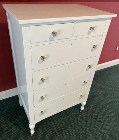Shabby Chic Style Antique White Painted Dresser (1 of 4)