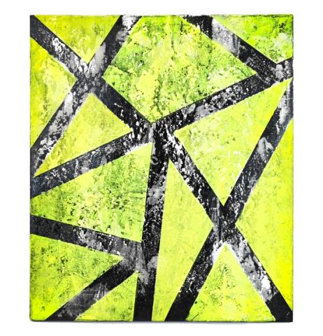 L. Hart 1988 Abstract Oil Painting "N.Y., N.Y." (1 of 10)