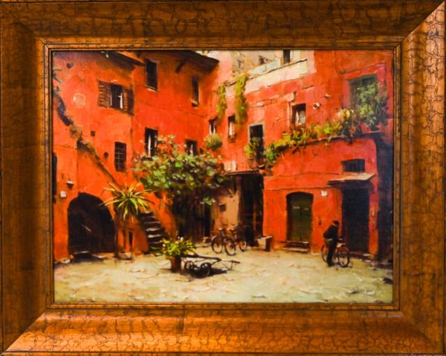 Dmitri Danish Framed Enhanced Giclee Courtyard (1 of 8)