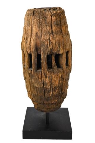 Antique Carved Wheel Hub Mounted as Sculpture (1 of 7)