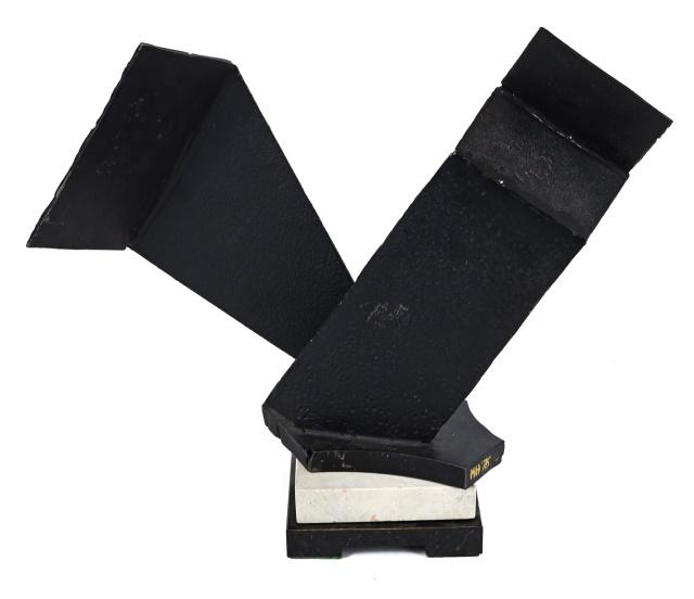 Wrought Iron & Marble Abstract Table Sculpture (1 of 10)