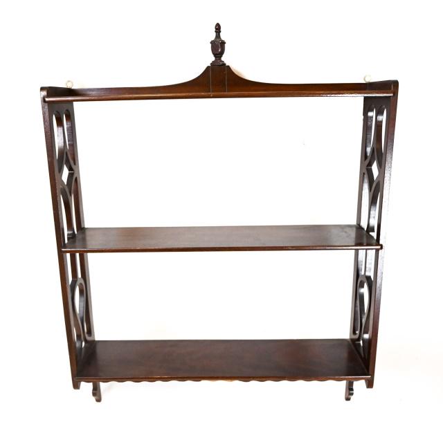 Vintage Hand Carved Hanging 2 Shelf Etagere (1 of 8)