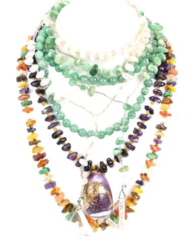 Collection of Jade Amethyst & Hardstone Necklaces (1 of 6)