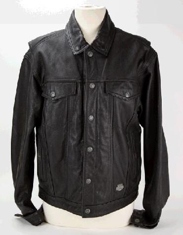 Harley Davidson Medium Mens Black Leather Jacket (1 of 8)