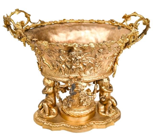 Antique French Gilt Bronze Tureen Form Centerpiece (1 of 10)