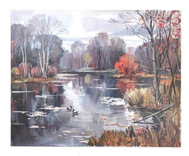 George Cherepov Signed Oil Painting Fall Landscape (1 of 9)