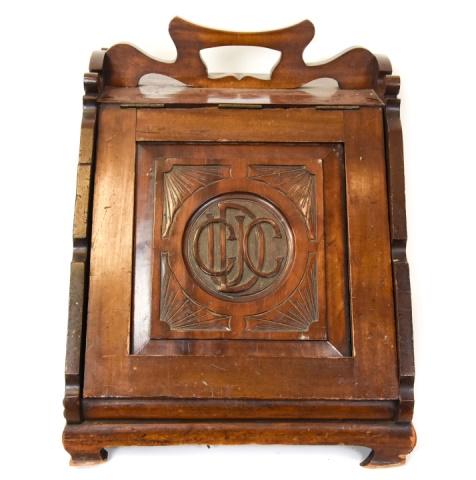 Antique Eastlake Carved Scuttle w Metal Lining (1 of 7)