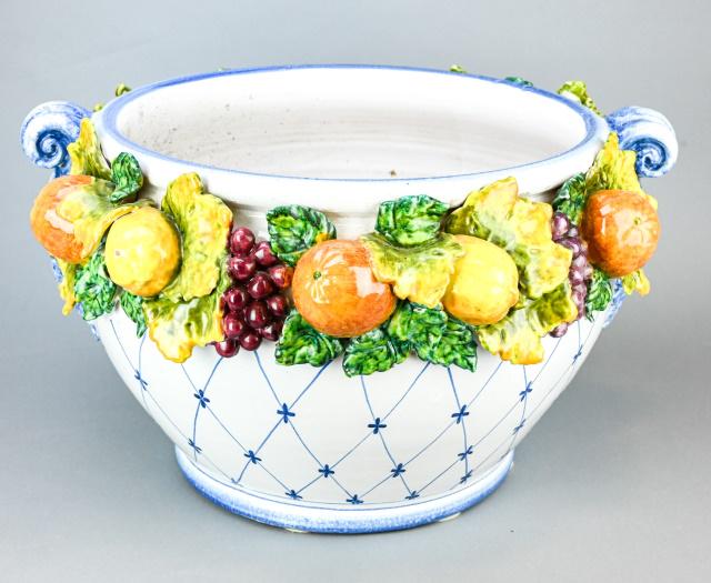 Large Italian Earthenware Hand Painted Planter (1 of 8)