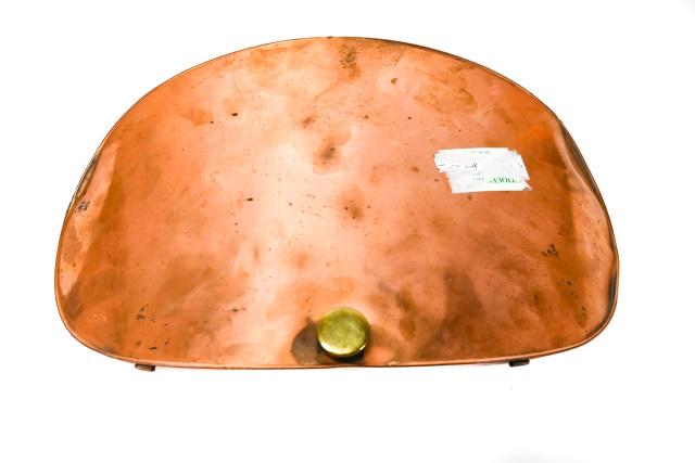 Antique Copper Hot Water Bowed Bottle Flask (1 of 6)