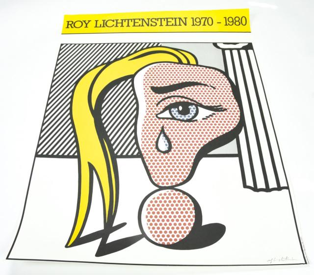 Signed Lichtenstein Girl with Tear III Lithograph (1 of 8)