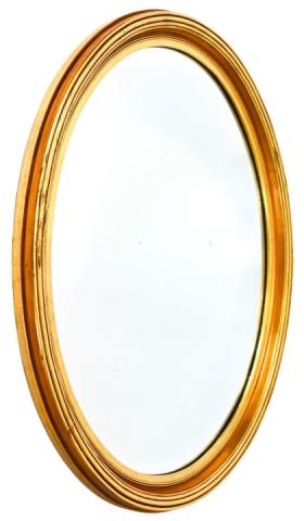 Oval Carved Gilt Frame Wall Mirror (1 of 6)
