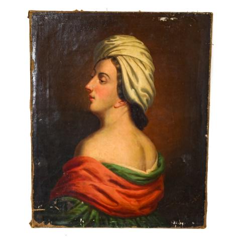 Antique French 18th C Oil Painting Portrait Woman (1 of 7)