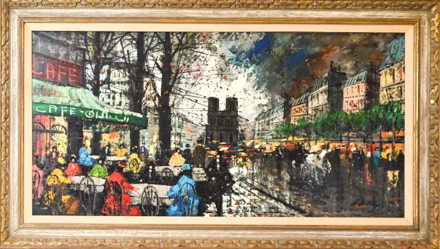 Antonio DeVity Mid C Oil Painting of Paris Streets (1 of 10)