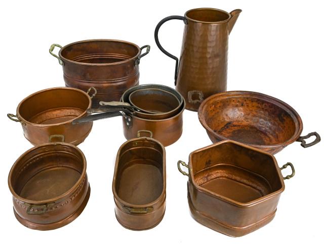 Collection Vintage Copper & Brass Vessels & Pots (1 of 9)
