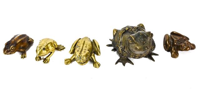 Collection of Cast Metal Frog & Toad Forms (1 of 7)