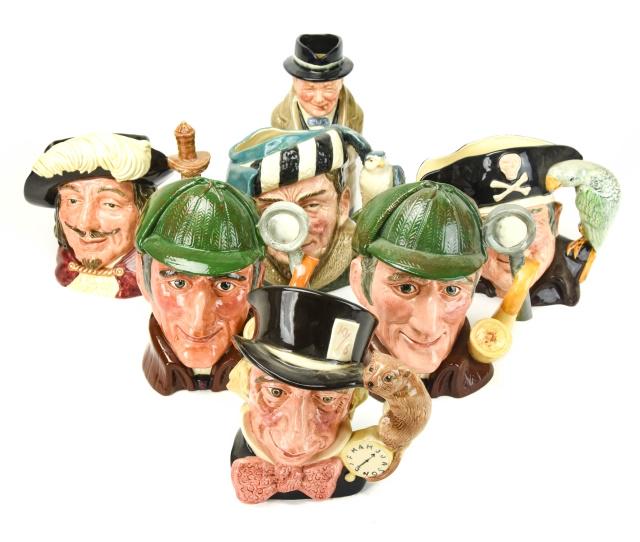 Collection 7 Assorted Royal Doulton Toby Jugs (1 of 9)