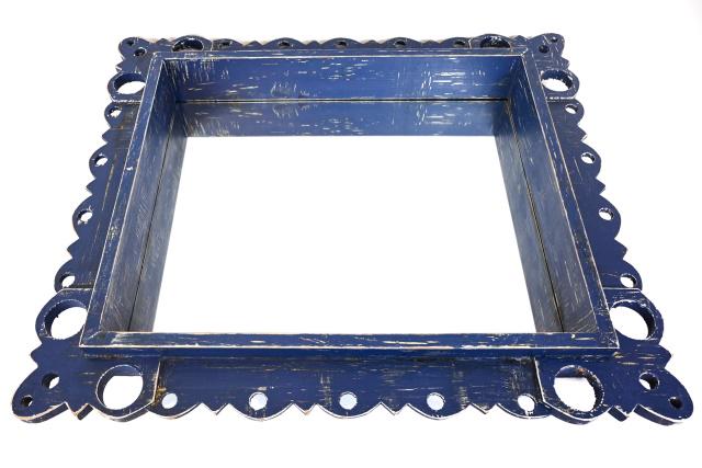 Folk Art Hand Painted and Hand Carved Mirror (1 of 7)