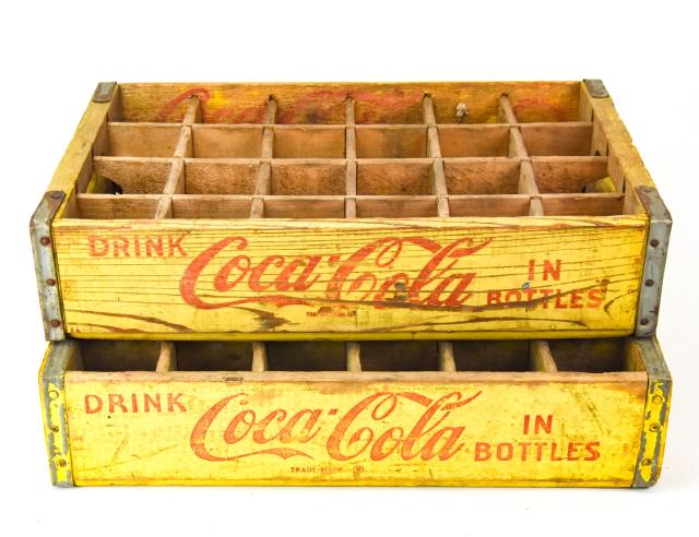 2 "Drink Coca-Cola in Bottles" Wood Bottle Trays (1 of 9)