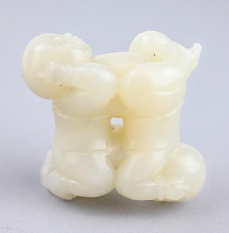 19th C. Two Boys Heads that Form Four Figures (1 of 7)