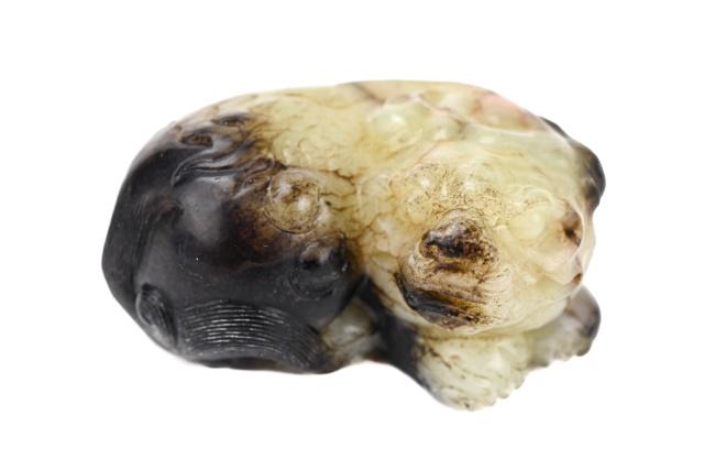 19th C.Qing Dynasty Carved Reclining Mythical Lion (1 of 9)