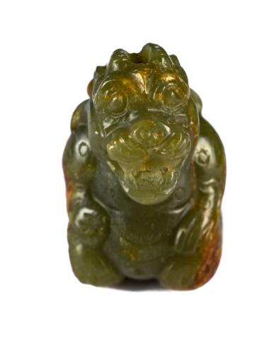 Eastern Han Archaism Carved Jade of Mythical Bear (1 of 5)