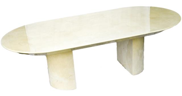 Karl Springer Lacquered Goat Skin Dining Table (1 of 7)