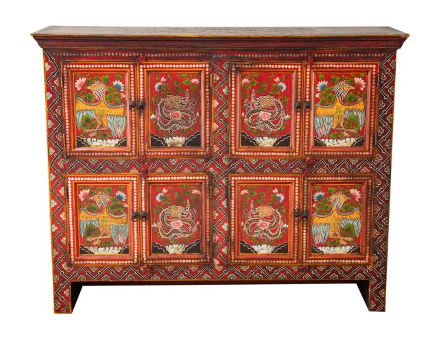 Hand Painted Tibetan Buffet Cabinet (1 of 11)