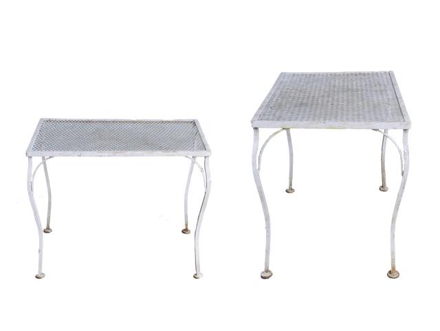Occasional metal side table woodard best sale