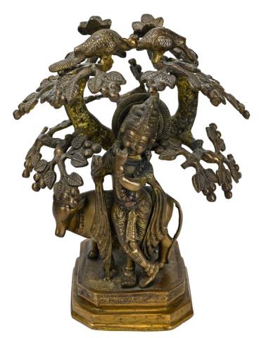 Bronze Lord Radha Krishna Under Kadamba Tree (1 of 10)
