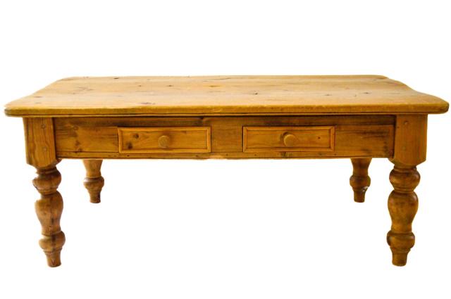 English Pine Coffee Table With Drawers (1 of 9)